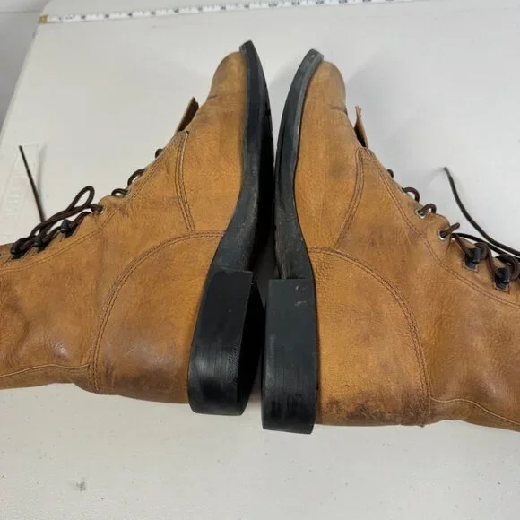 Ariat Brown Leather Lace Up Boots Size 8B Fringe Kiltie Western Cowgirl Rodeo